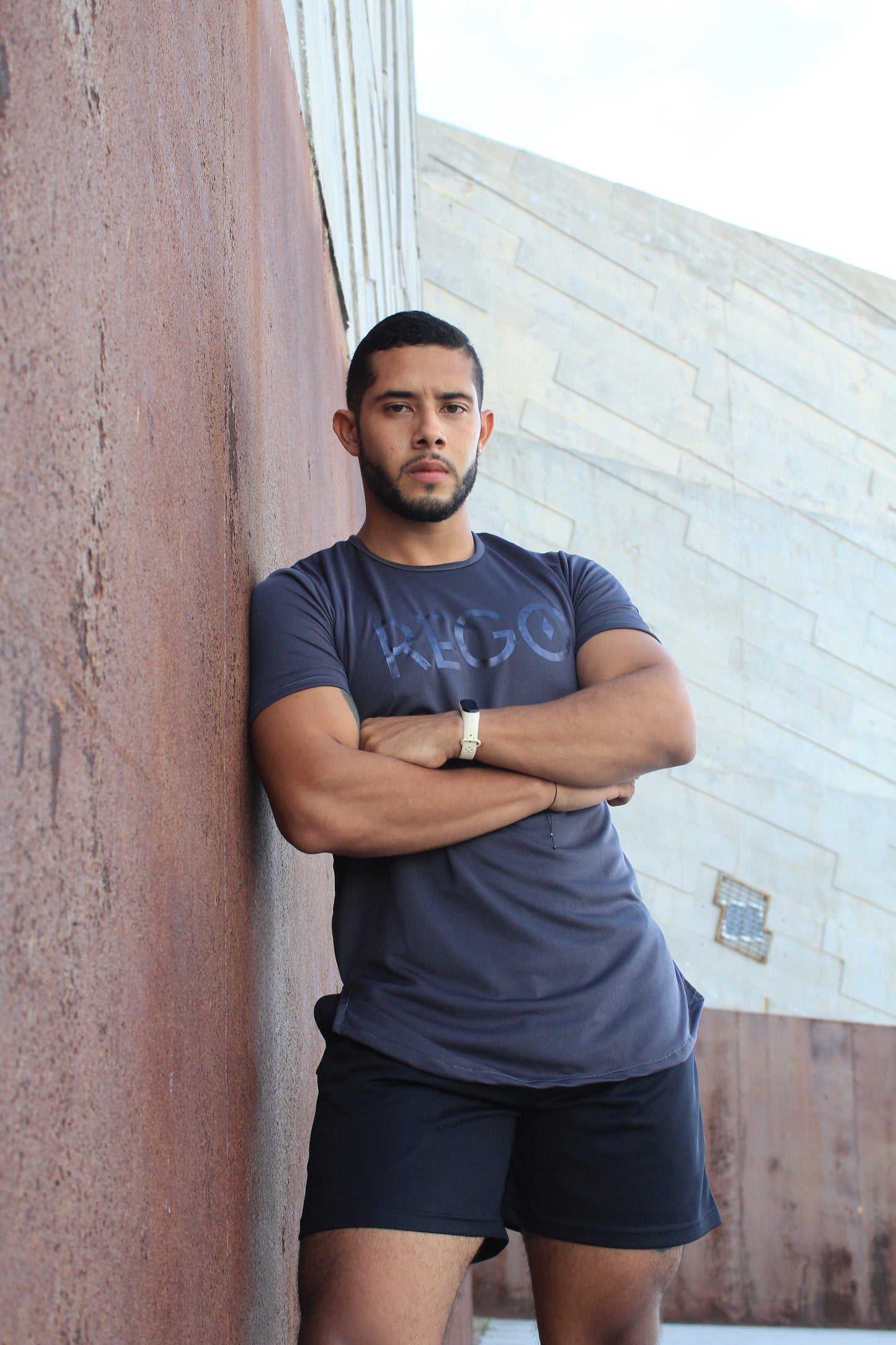 Playera con mangas gris
