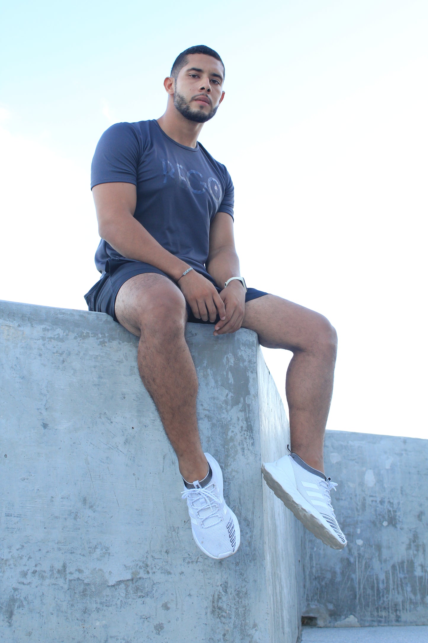 Playera con mangas gris