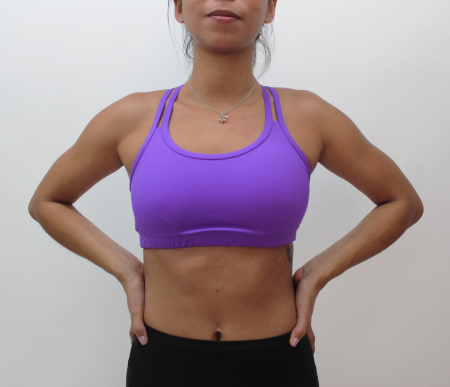 Top doble tirante morado