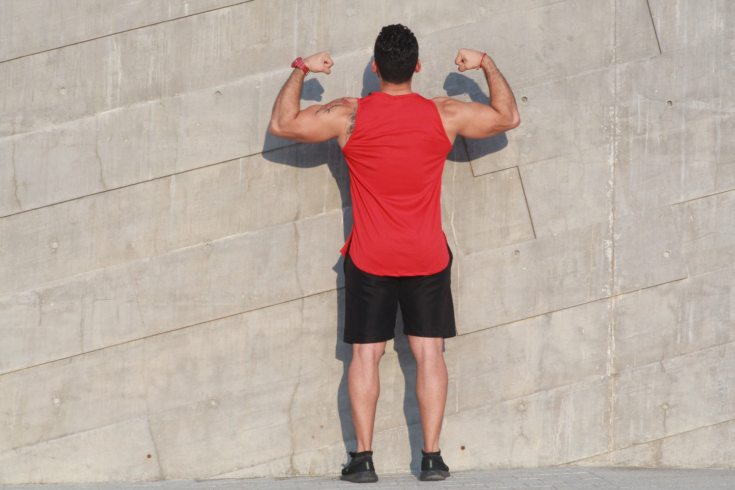 Playera sin mangas Roja