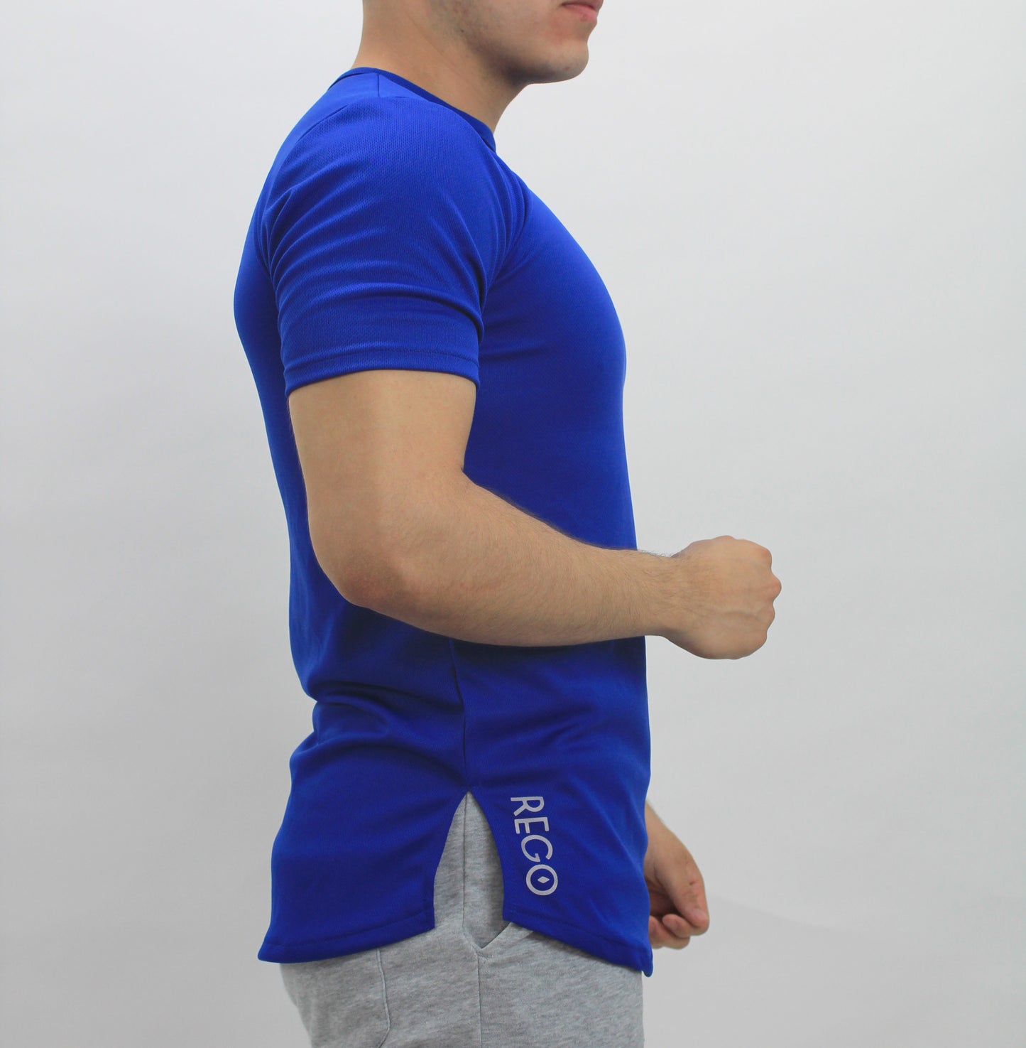 Playera con mangas azul
