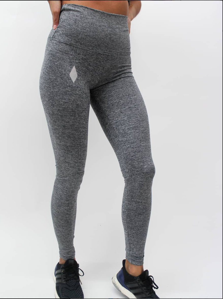 Malla double high waist Gris Jaspe