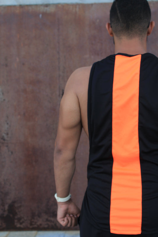 Tank Negra/Naranja Neón
