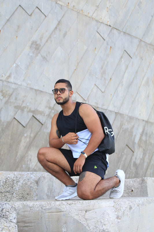 Playera sin mangas Duo * Negra/Blanca