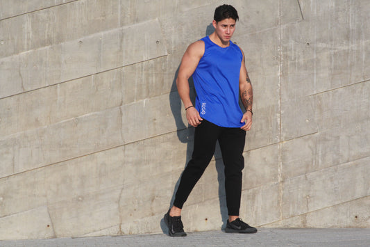 Playera sin mangas Azul