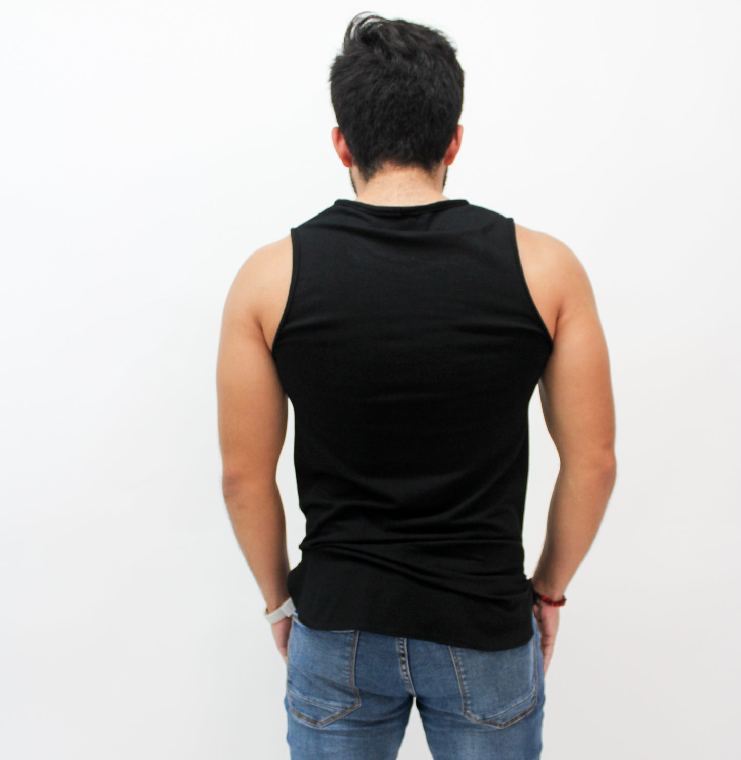Playera sin mangas Negra